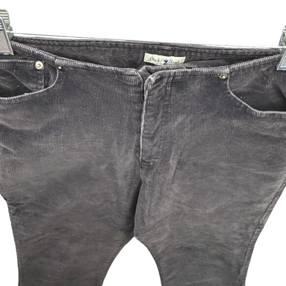 Duck Head Vintage 90s Low Rise Boot Cut Black Corduroy Pants Women 10 - Picture 2 of 8